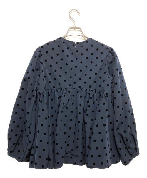 PICCIN PERLA（ピッチン）PICCIN PERLA (ピッチン) ドットブラウス ネイビー サイズ:Mの古着・服飾アイテム