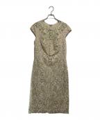 TADASHI SHOJIタダシ ショージ）の古着「レース刺繍ドレス」｜ベージュ