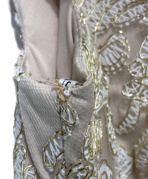TADASHI SHOJI（タダシ ショージ）TADASHI SHOJI (タダシ ショージ) レース刺繍ドレス ベージュ サイズ:10の古着・服飾アイテム