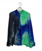 RAQUEL ALLEGRAラクエルアレグラ）の古着「シルクブラウス」｜ブルー×グリーン