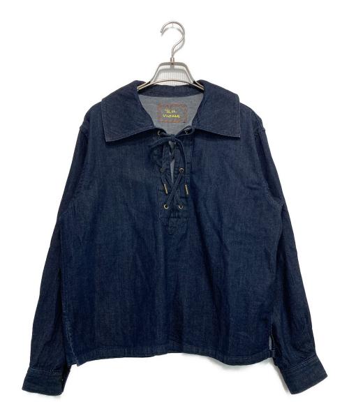 R.H.Vintage（ロンハーマン・ヴィンテージ）R.H.Vintage (ロンハーマン・ヴィンテージ) レースアップデニムシャツ インディゴ サイズ:XSの古着・服飾アイテム