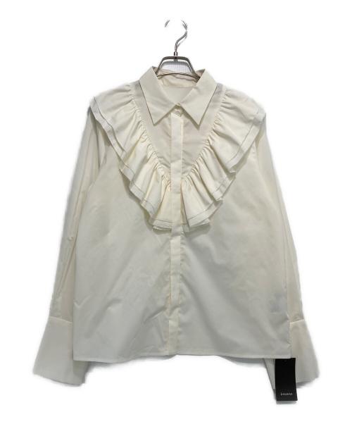 anuans（アニュアンス）anuans (アニュアンス) ラッフルカットオフブラウス ホワイト サイズ:Fの古着・服飾アイテム