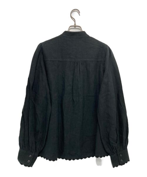 Ron Herman（ロンハーマン）Ron Herman (ロンハーマン) 袖フリルプルオーバーシャツ ブラック サイズ:Sの古着・服飾アイテム