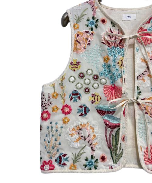 RHC Ron Herman（アールエイチシー ロンハーマン）RHC Ron Herman (アールエイチシー ロンハーマン) Embroidery Vest アイボリー サイズ:-の古着・服飾アイテム