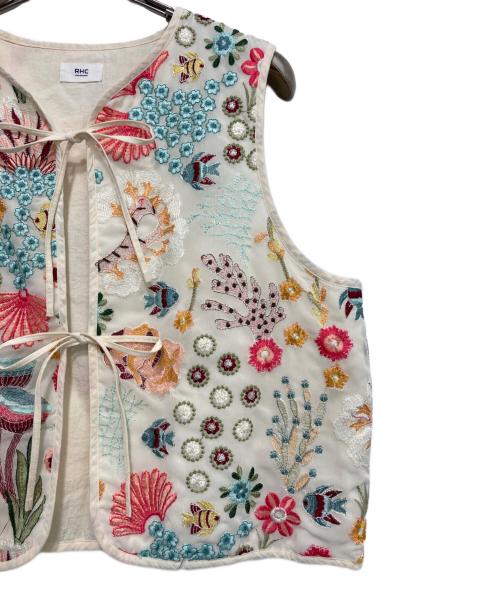 RHC Ron Herman（アールエイチシー ロンハーマン）RHC Ron Herman (アールエイチシー ロンハーマン) Embroidery Vest アイボリー サイズ:-の古着・服飾アイテム
