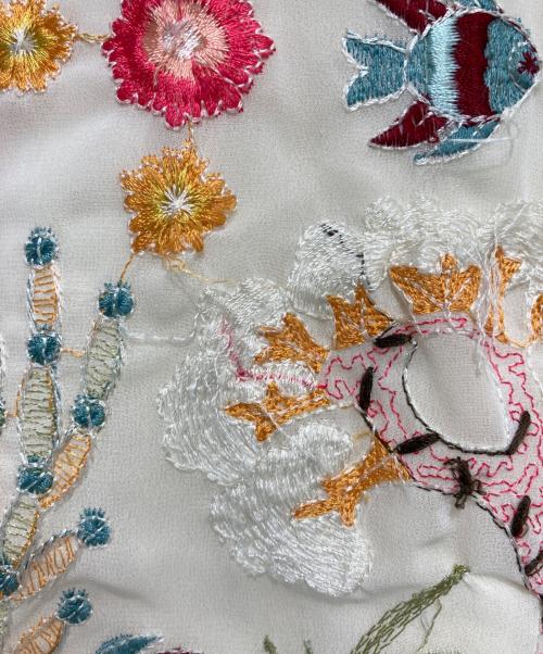 RHC Ron Herman（アールエイチシー ロンハーマン）RHC Ron Herman (アールエイチシー ロンハーマン) Embroidery Vest アイボリー サイズ:-の古着・服飾アイテム