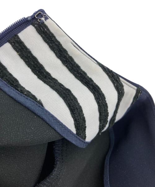 BORDERS at BALCONY（ボーダーズアットバルコニー）BORDERS AT BALCONY (ボーダーズアットバルコニー) バックラッフルトップ ネイビー サイズ:36の古着・服飾アイテム