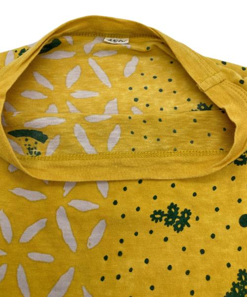 45R（フォーティファイブ・アール）45R (フォーティファイブ・アール) 水玉ミックスバンダナのビッグＴシャツ イエローの古着・服飾アイテム