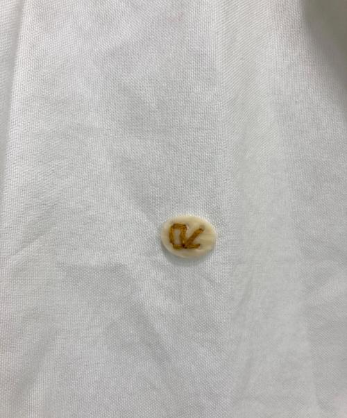 45R（フォーティファイブ・アール）45R (フォーティファイブ・アール) 薄オックスのフリルブラウス ホワイト サイズ:・・の古着・服飾アイテム