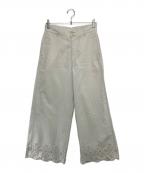 45Rフォーティファイブ・アール）の古着「ポプリンのカットワークパンツ」｜ベージュ