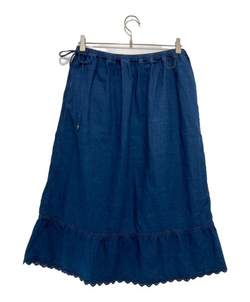 45R（フォーティファイブ・アール）45R (フォーティファイブ・アール) 平×ガーゼ二重織のペチスカート（インディゴ 重） インディゴ サイズ:-の古着・服飾アイテム