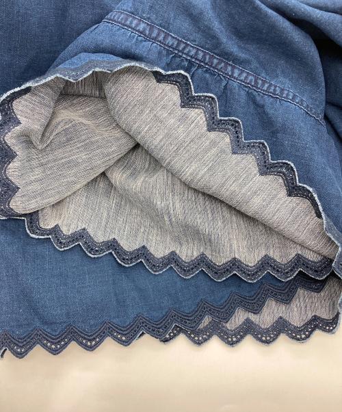 45R（フォーティファイブ・アール）45R (フォーティファイブ・アール) 平×ガーゼ二重織のペチスカート（インディゴ 重） インディゴ サイズ:-の古着・服飾アイテム