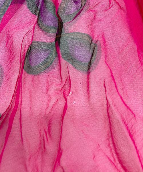 HERMES（エルメス）HERMES (エルメス) シルク モスリン スカーフ140 レッドの古着・服飾アイテム