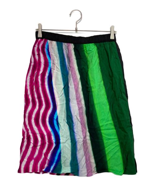 DRIES VAN NOTEN（ドリスヴァンノッテン）DRIES VAN NOTEN (ドリスヴァンノッテン) LEN LYE (レン・ライ) グラフィックプリントミディスカート マルチカラー サイズ:38の古着・服飾アイテム