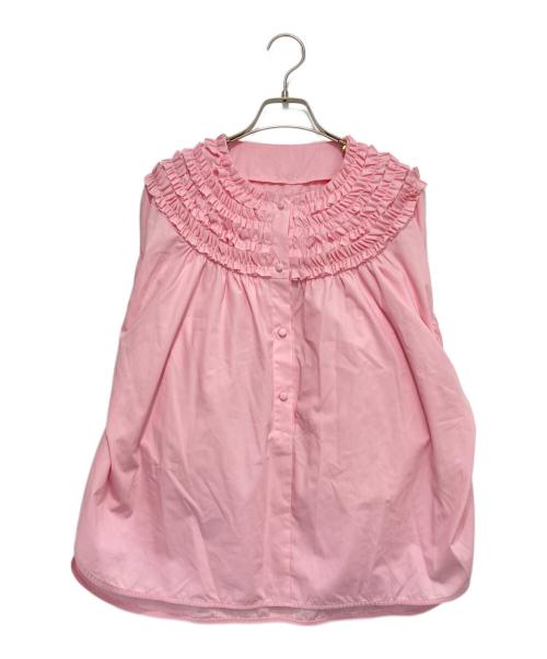 rosy monster（ロージーモンスター）rosy monster (ロージーモンスター) ミニフリルブラウス ピンク サイズ:-の古着・服飾アイテム