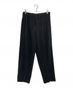 HOMME PLISSE ISSEY MIYAKEオム プリッセ イッセイ ミヤケ）の古着「スリットプリーツパンツ」｜ブラック
