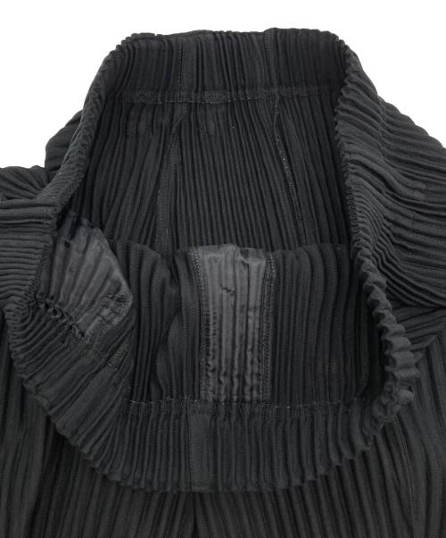 HOMME PLISSE ISSEY MIYAKE（オム プリッセ イッセイ ミヤケ）HOMME PLISSE ISSEY MIYAKE (オム プリッセ イッセイ ミヤケ) スリットプリーツパンツ ブラック サイズ:3の古着・服飾アイテム