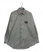DIESELディーゼル）の古着「S-DOUBERストライプシャツ」｜ホワイト