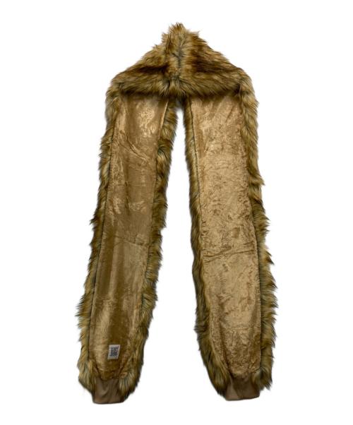 FUMITO GANRYU（フミトガンリュウ）FUMITO GANRYU (フミトガンリュウ) Imitation sleeve muffler/フェイクファーマフラー ベージュの古着・服飾アイテム