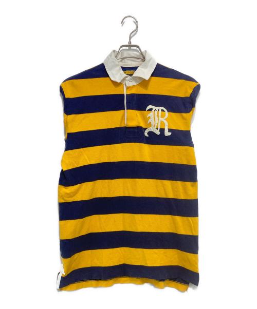 Rugby Ralph Lauren（ラグビーラルフローレン）Rugby Ralph Lauren (ラグビーラルフローレン) ポロシャツ ネイビー×イエロー サイズ:Mの古着・服飾アイテム