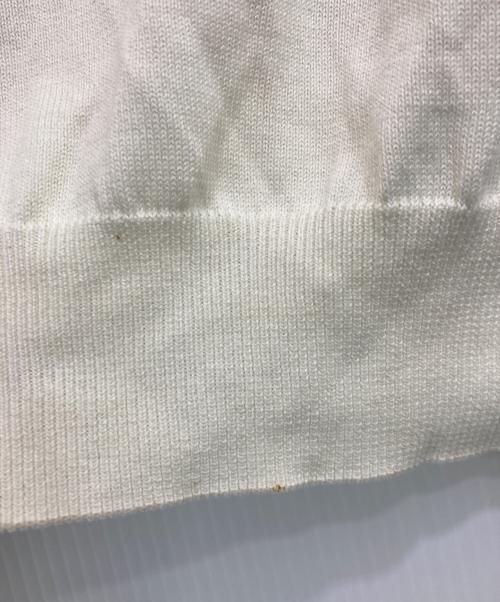 Salvatore Ferragamo（サルヴァトーレ フェラガモ）Salvatore Ferragamo (サルヴァトーレ フェラガモ) スカーフ 切替ニットカーディガン ベージュ サイズ:XLの古着・服飾アイテム