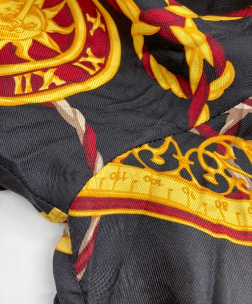 CELINE（セリーヌ）CELINE (セリーヌ) ［OLD］スカーフ柄シルクシャツ ブラック サイズ:36の古着・服飾アイテム