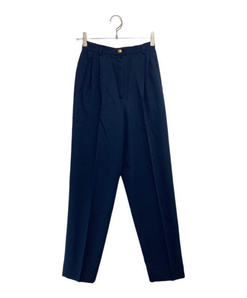 GUCCI（グッチ）GUCCI (グッチ) ［OLD］金釦ウール混ツータックスラックス ネイビー サイズ:40の古着・服飾アイテム