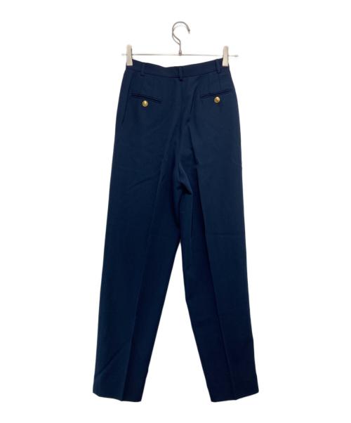 GUCCI（グッチ）GUCCI (グッチ) ［OLD］金釦ウール混ツータックスラックス ネイビー サイズ:40の古着・服飾アイテム
