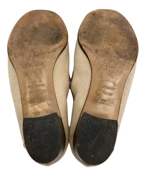 HERMES（エルメス）HERMES (エルメス) Hロゴキャンバスローファー ベージュ サイズ:37の古着・服飾アイテム