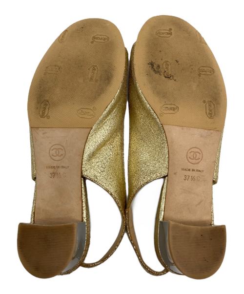 CHANEL（シャネル）CHANEL (シャネル) クリアヒールサンダル ベージュ サイズ:37½の古着・服飾アイテム