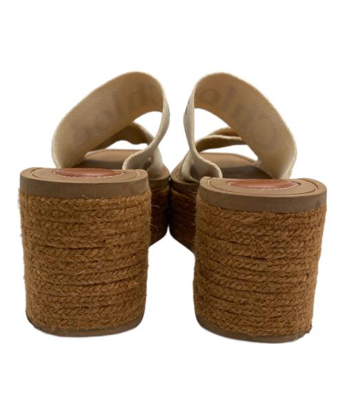 Chloe（クロエ）Chloe (クロエ) Woody ウェッジ エスパドリーユ サンダル ベージュ サイズ:37の古着・服飾アイテム