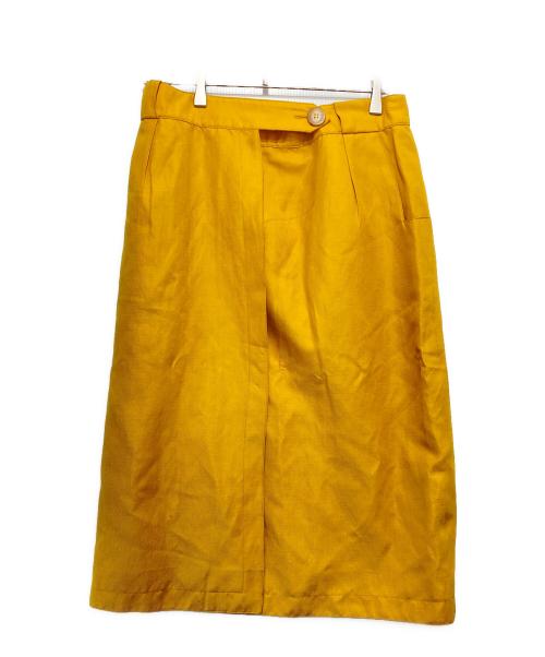 HERMES（エルメス）HERMES (エルメス) ラップスカート イエロー サイズ:40の古着・服飾アイテム