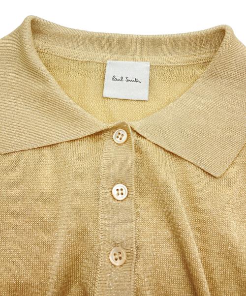 PAUL SMITH（ポールスミス）PAUL SMITH (ポールスミス) ルレックス ニットポロシャツ ベージュ サイズ:Mの古着・服飾アイテム