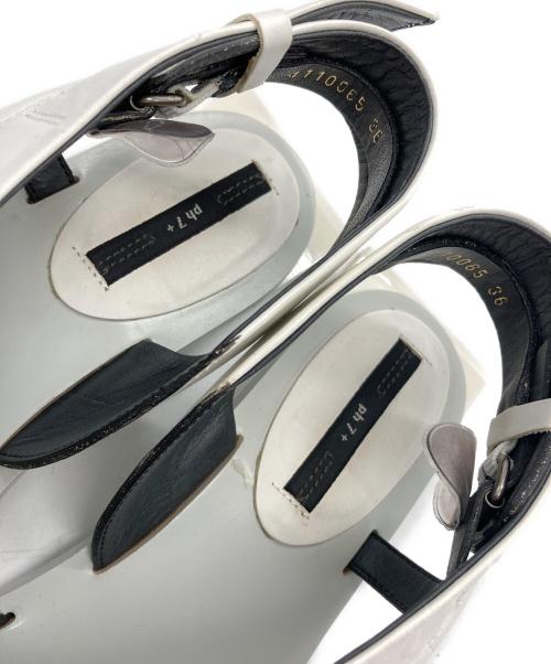 ph7（ペーハーセブン）ph7 (ペーハーセブン) レザーサンダル ホワイト サイズ:36の古着・服飾アイテム