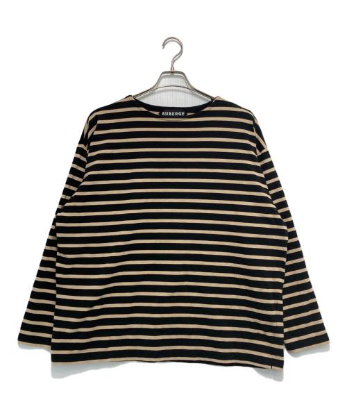 AUBERGE（オーベルジュ）AUBERGE (オーベルジュ) COCO ボーダーTシャツ ブラック×ベージュ サイズ:44の古着・服飾アイテム