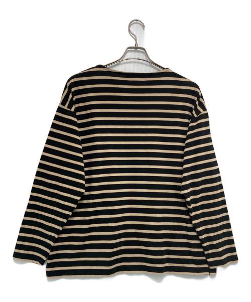 AUBERGE（オーベルジュ）AUBERGE (オーベルジュ) COCO ボーダーTシャツ ブラック×ベージュ サイズ:44の古着・服飾アイテム