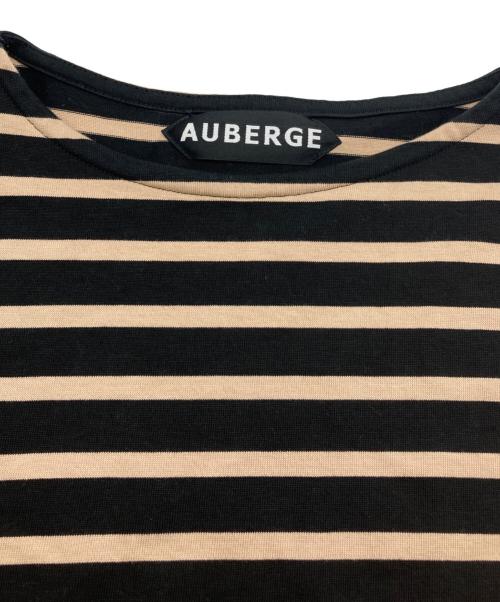 AUBERGE（オーベルジュ）AUBERGE (オーベルジュ) COCO ボーダーTシャツ ブラック×ベージュ サイズ:44の古着・服飾アイテム