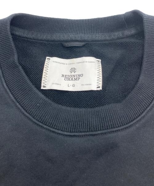REIGNING CHAMP（レイニングチャンプ）REIGNING CHAMP (レイニングチャンプ) Midweight Terry Relaxed Crewneck ブラック サイズ:Lの古着・服飾アイテム