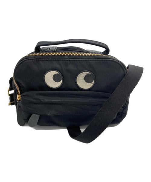 ANYA HINDMARCH（アニヤ・ハインドマーチ）ANYA HINDMARCH (アニヤハインドマーチ) EYES ショルダーバッグ ブラックの古着・服飾アイテム