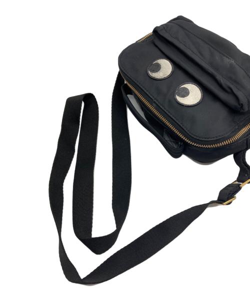 ANYA HINDMARCH（アニヤ・ハインドマーチ）ANYA HINDMARCH (アニヤハインドマーチ) EYES ショルダーバッグ ブラックの古着・服飾アイテム