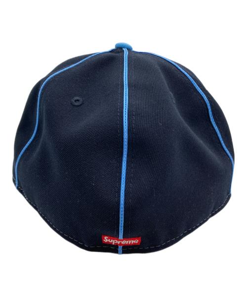 New Era（ニューエラ）New Era (ニューエラ) Supreme (シュプリーム) PIPING SCRIPT LOGO NEW ERA キャップ ブルー サイズ:7⅝　60.6cmの古着・服飾アイテム