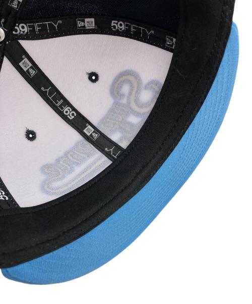 New Era（ニューエラ）New Era (ニューエラ) Supreme (シュプリーム) PIPING SCRIPT LOGO NEW ERA キャップ ブルー サイズ:7⅝　60.6cmの古着・服飾アイテム