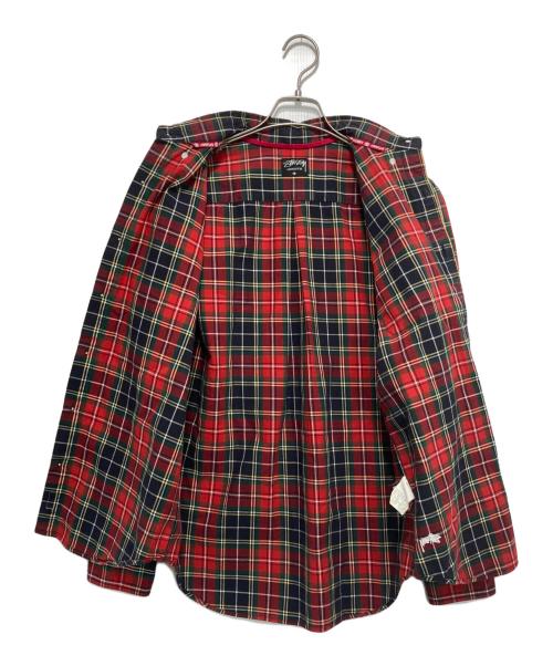 stussy（ステューシー）stussy (ステューシー) ボタンダウンシャツ レッド サイズ:Mの古着・服飾アイテム