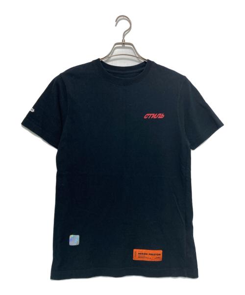 HERON PRESTON（ヘロンプレストン）HERON PRESTON (ヘロンプレストン) プリントTシャツ ブラック サイズ:XSの古着・服飾アイテム