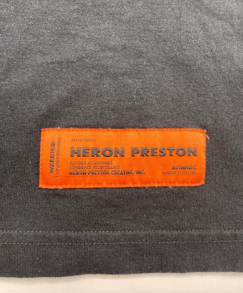 HERON PRESTON（ヘロンプレストン）HERON PRESTON (ヘロンプレストン) プリントTシャツ ブラック サイズ:XSの古着・服飾アイテム