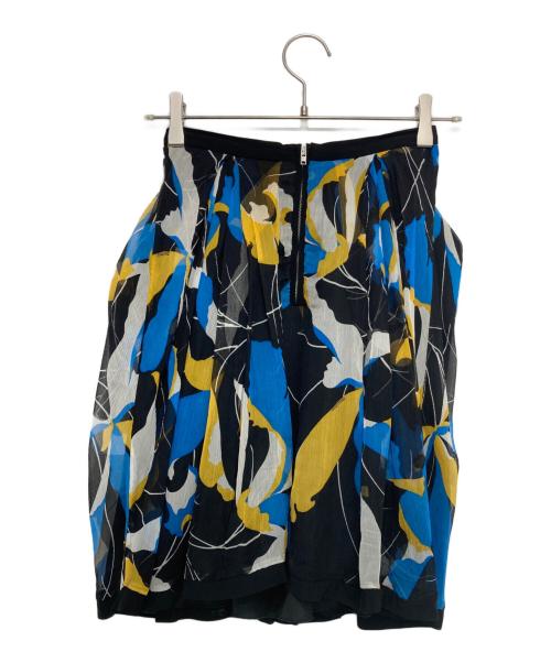 MIU MIU（ミュウミュウ）MIU MIU (ミュウミュウ) シルクミニスカート ブラック サイズ:36の古着・服飾アイテム