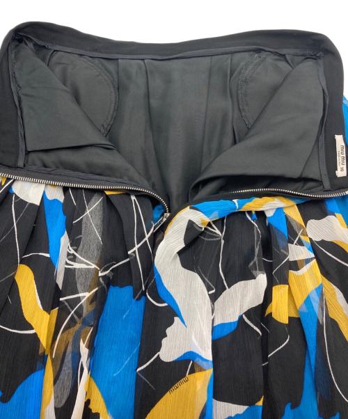 MIU MIU（ミュウミュウ）MIU MIU (ミュウミュウ) シルクミニスカート ブラック サイズ:36の古着・服飾アイテム