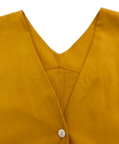 Adam et Rope（アダム エ ロペ）Adam et Rope (アダム エ ロペ) ノースリーブマキシ丈ワンピース イエロー サイズ:Fの古着・服飾アイテム