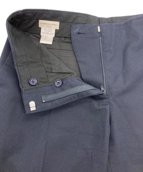 DRIES VAN NOTEN（ドリスヴァンノッテン）DRIES VAN NOTEN (ドリスヴァンノッテン) コットンウールスラックス ネイビー サイズ:36の古着・服飾アイテム
