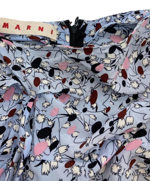 MARNI（マルニ）MARNI (マルニ) 花柄シルクスカート ブルー サイズ:38の古着・服飾アイテム